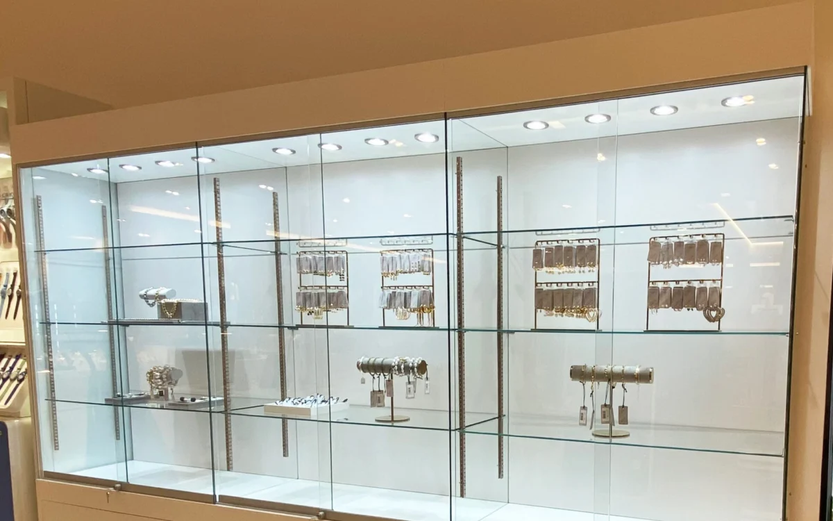 Glass Display Shelf With Lights