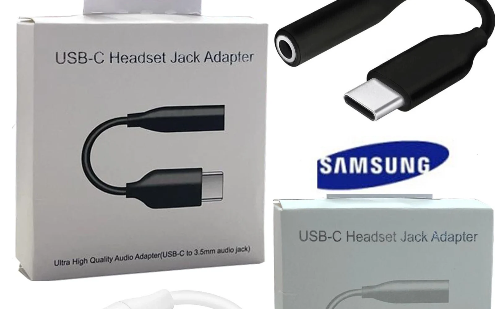 Genuine USB-C to 3.5mm Audio Aux Headphone Jack Adapter For ALL Samsung