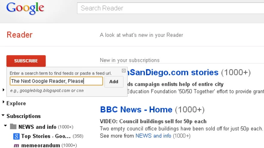 What Happened to Google Reader? The Announcement, Read Again