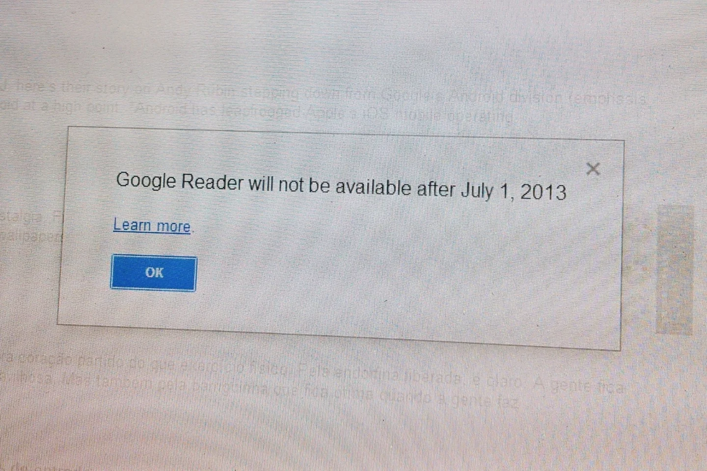 Dez anos do fim do Google Reader ⁄ Manual do Usuário