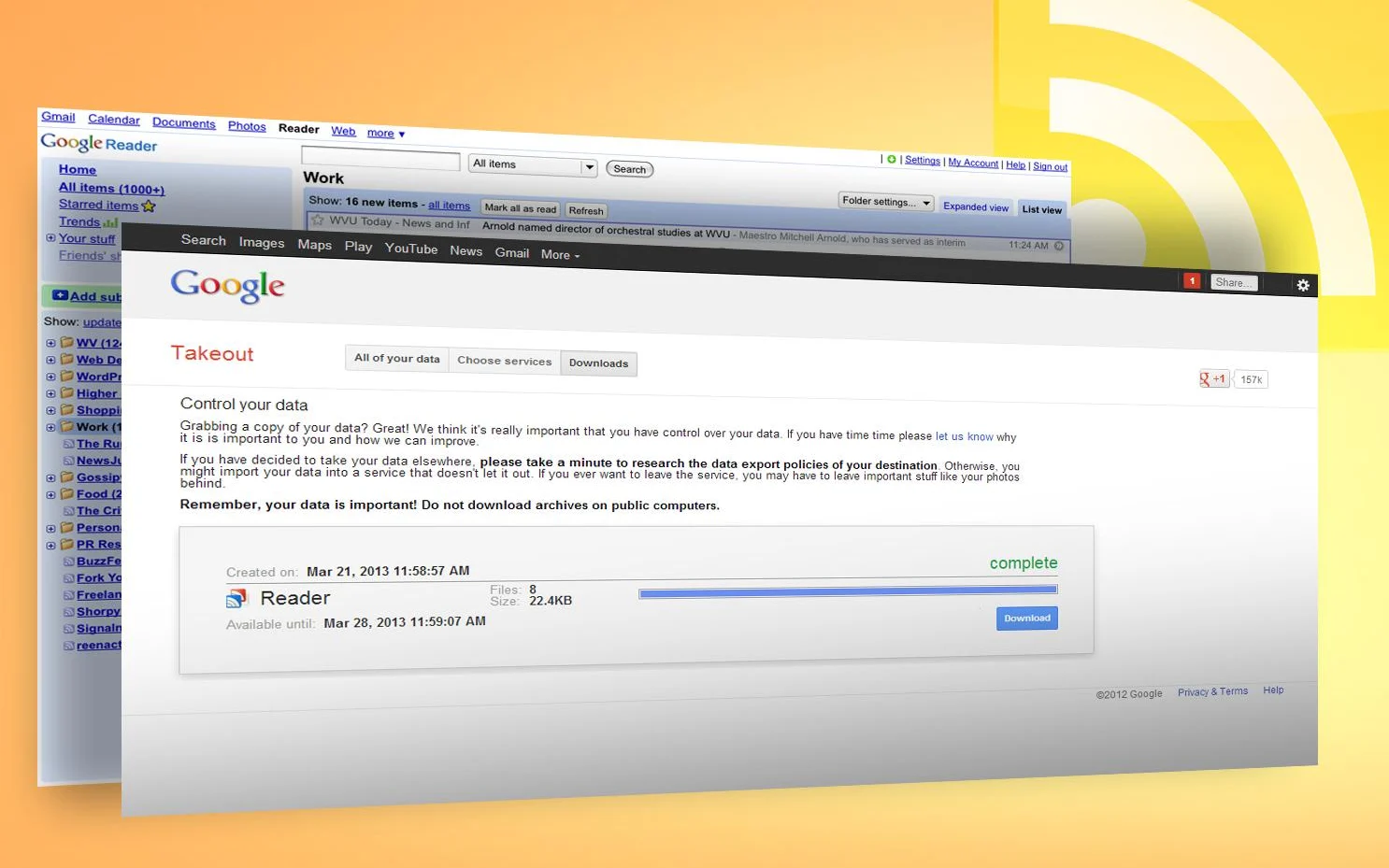 How to save your Google Reader data