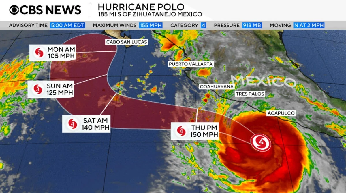 hurricane polo Category - Hurricane Polo skirts Mexico’s coast as Category 4 storm