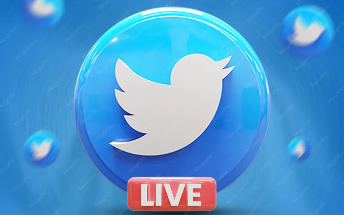 Twitter live social media promotional post template or