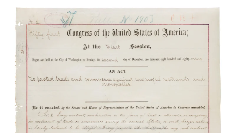 Sherman Anti-Trust Act (1890) and Resource Materials | Grades 6-8, 9-12