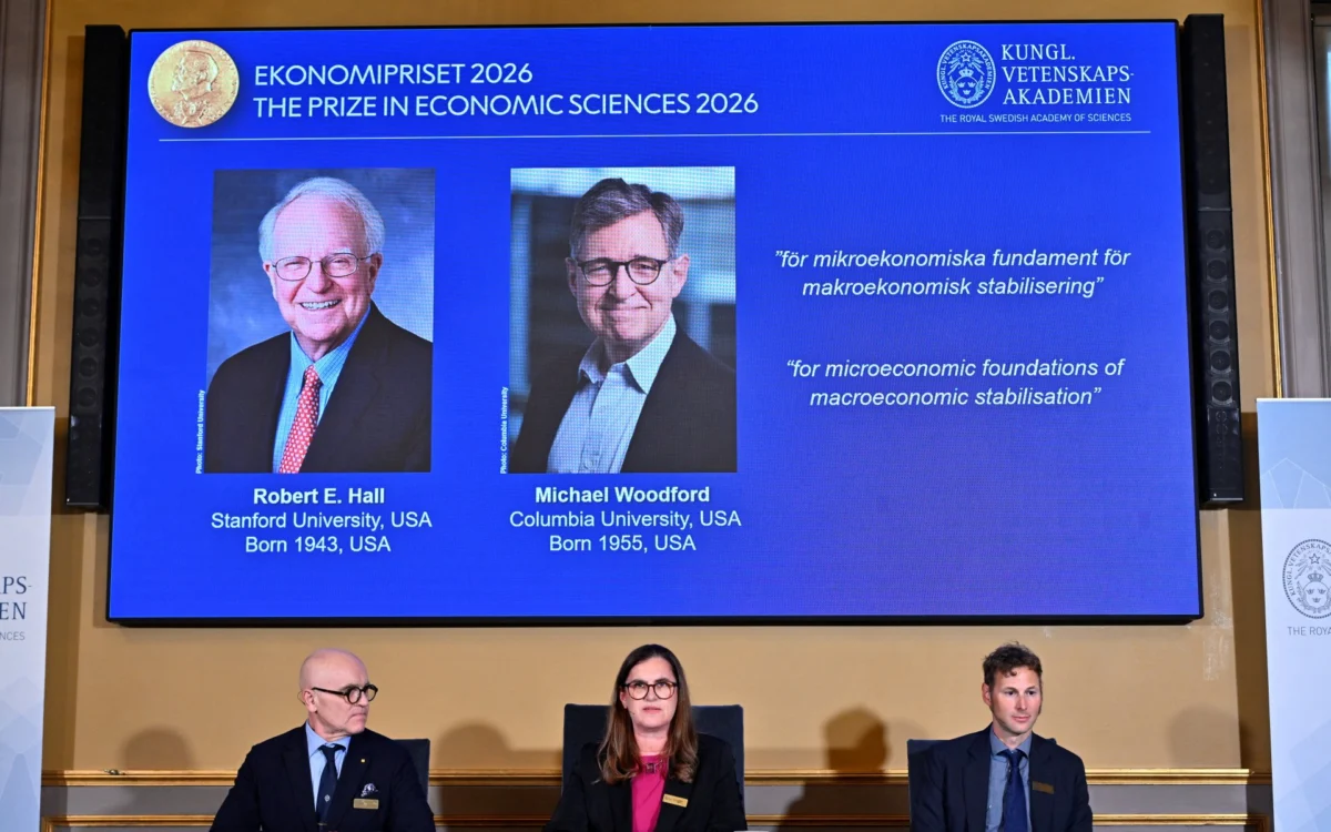 Two US economists win Nobel Prize for research on economic shocks